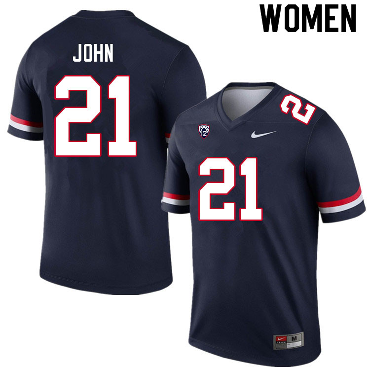 Women #21 Jalen John Arizona Wildcats College Football Jerseys Sale-Navy - Click Image to Close